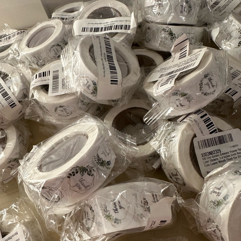 Thank you stickers 30 rolls 500 stickers in one roll